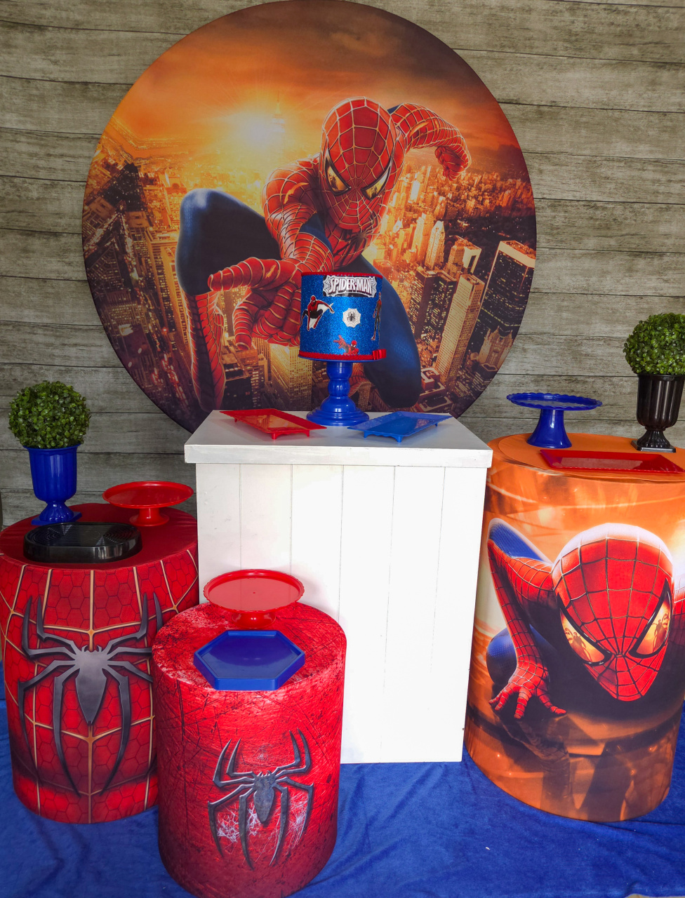 Homem Aranha - Kit Prata - Anelan Artes e Decorações