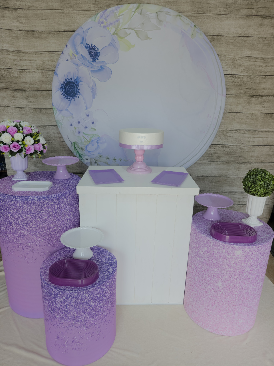 Lilás Floral - Kit Prata - Anelan Artes e Decorações