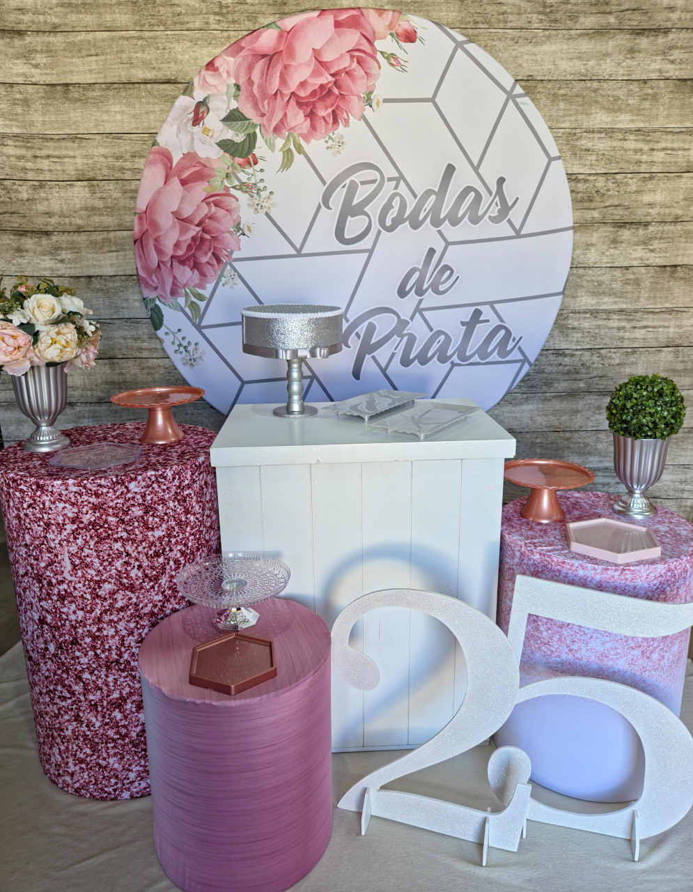 Bodas de Prata -Kit Prata - Anelan Artes e Decorações