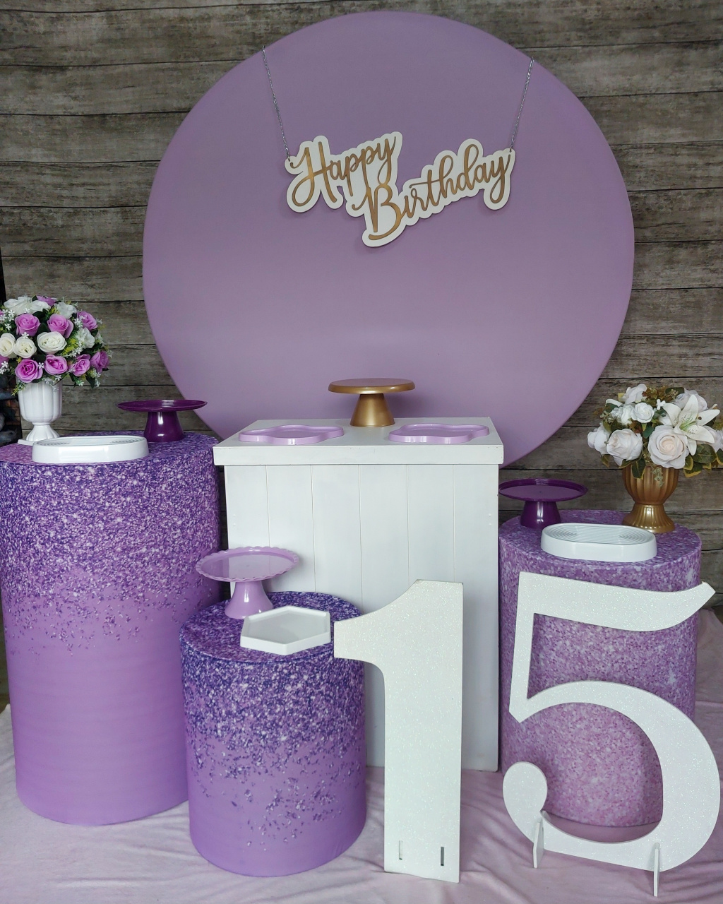 Lilás - Kit Prata - Anelan Artes e Decorações