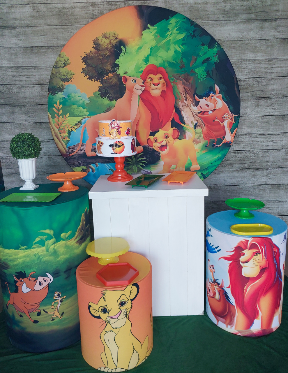 Rei Leão - Kit Prata - Anelan Artes e Decorações