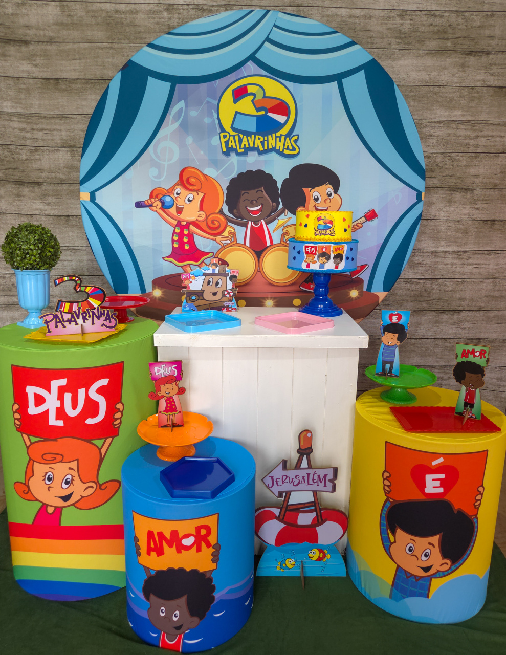 3 Palavrinhas - Kit Prata - Anelan Artes e Decorações