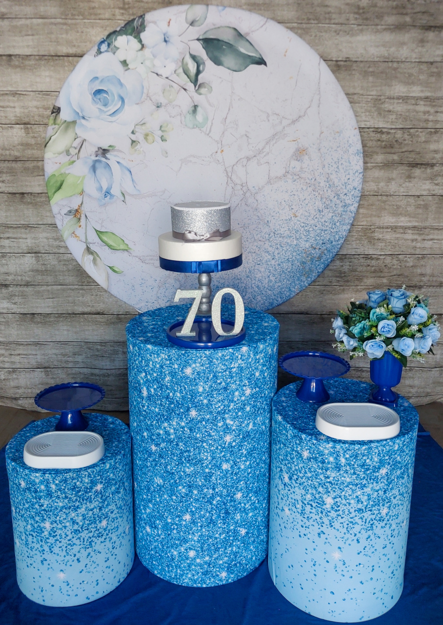 Flores Azuis - Kit Promocional - Anelan Artes e Decorações