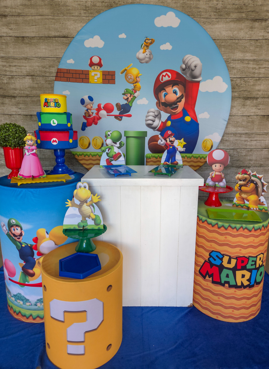 Super Mário - Kit Prata - Anelan Artes e Decorações