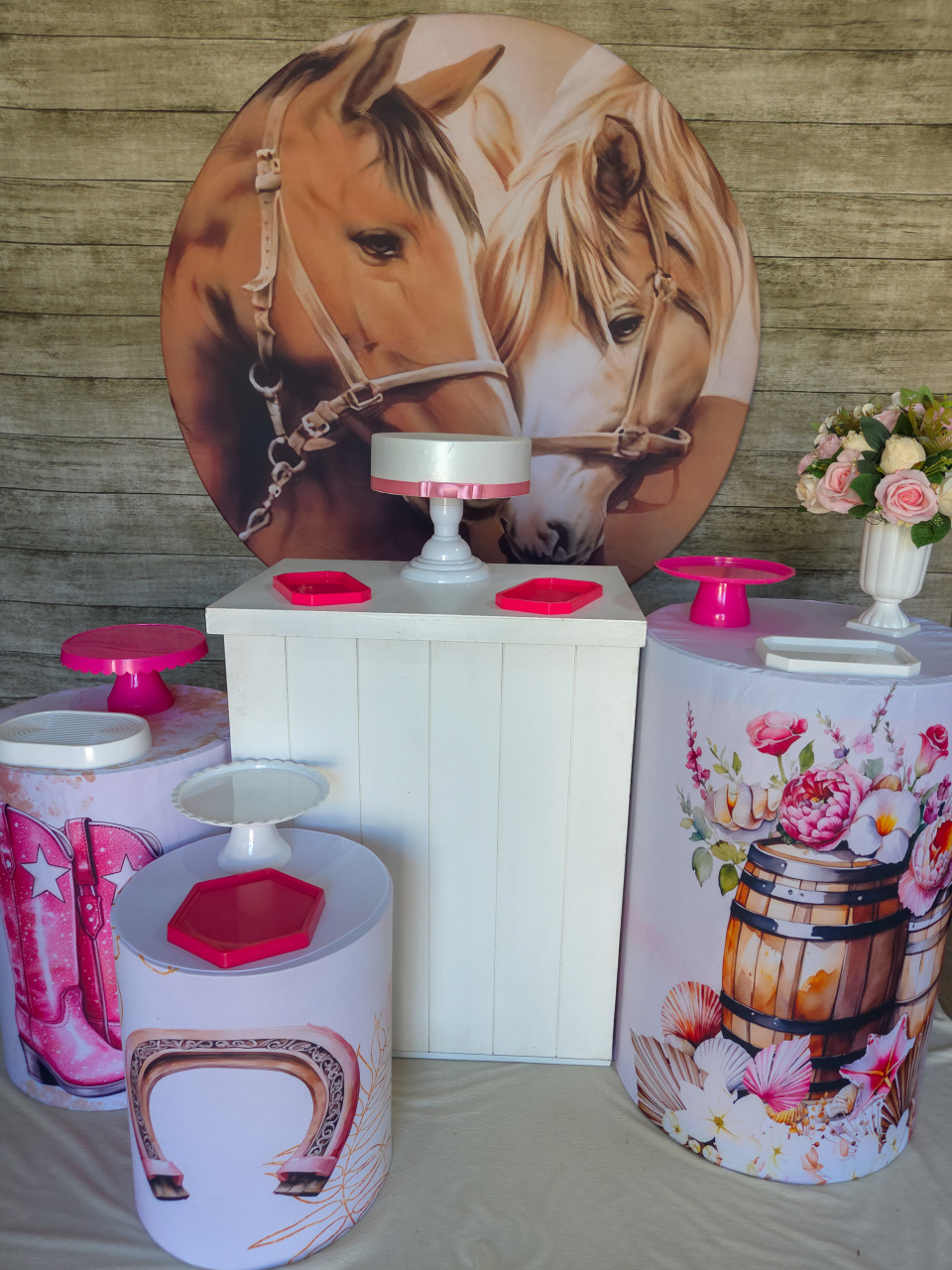 Cavalos Country - Kit Prata - Anelan Artes e Decorações