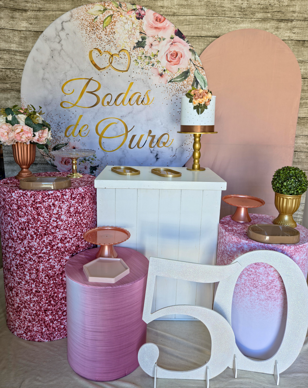 Bodas de Ouro -Kit Ouro - Anelan Artes e Decorações