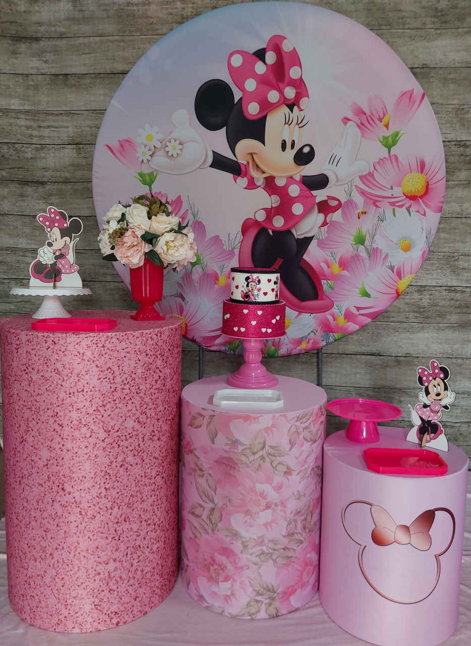 Minnie Rosa - Kit Promocional - Anelan Artes e Decorações