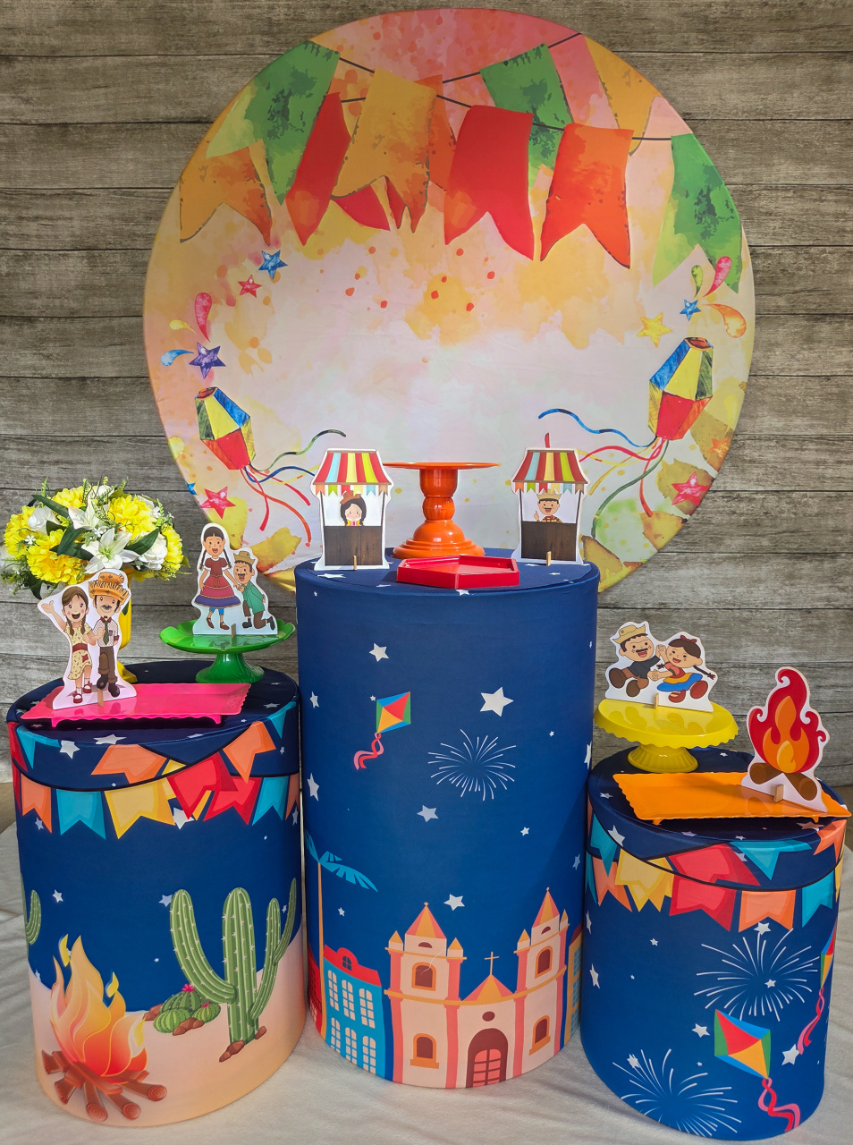 Festa Junina Bandeirinha - Kit Promocional - Anelan Artes e Decorações