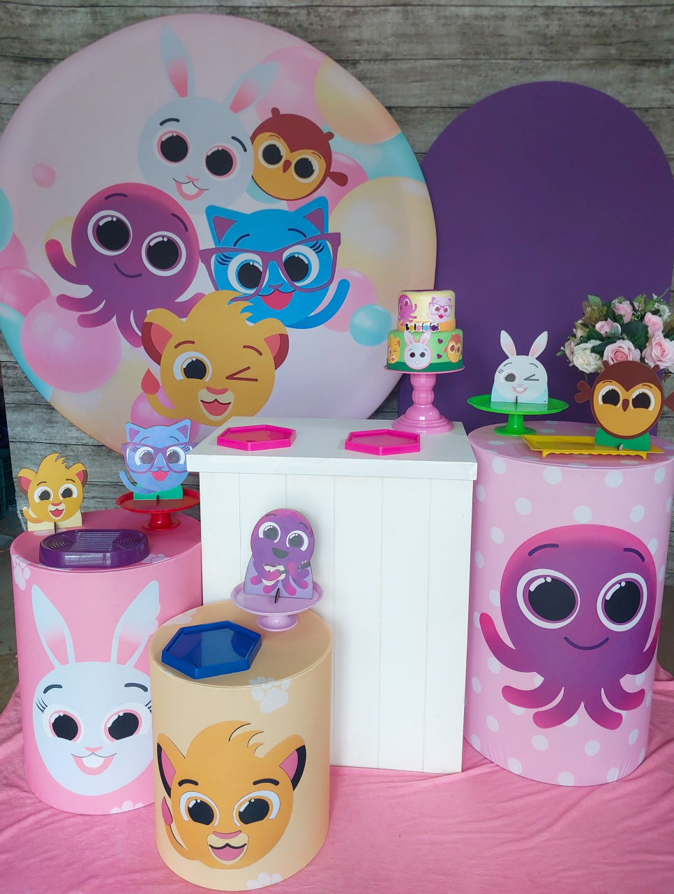 Bolofofos Rosa - Kit Ouro - Anelan Artes e Decorações