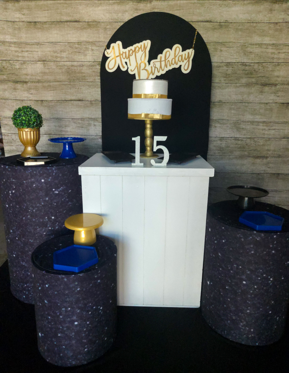 Preto Com Glitter - Kit Prata - Anelan Artes e Decorações