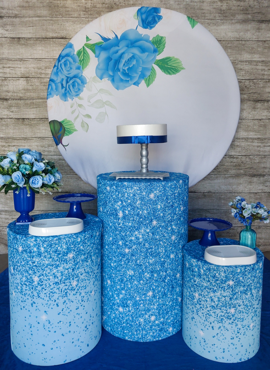 Floral Azul- Kit Promocional - Anelan Artes e Decorações