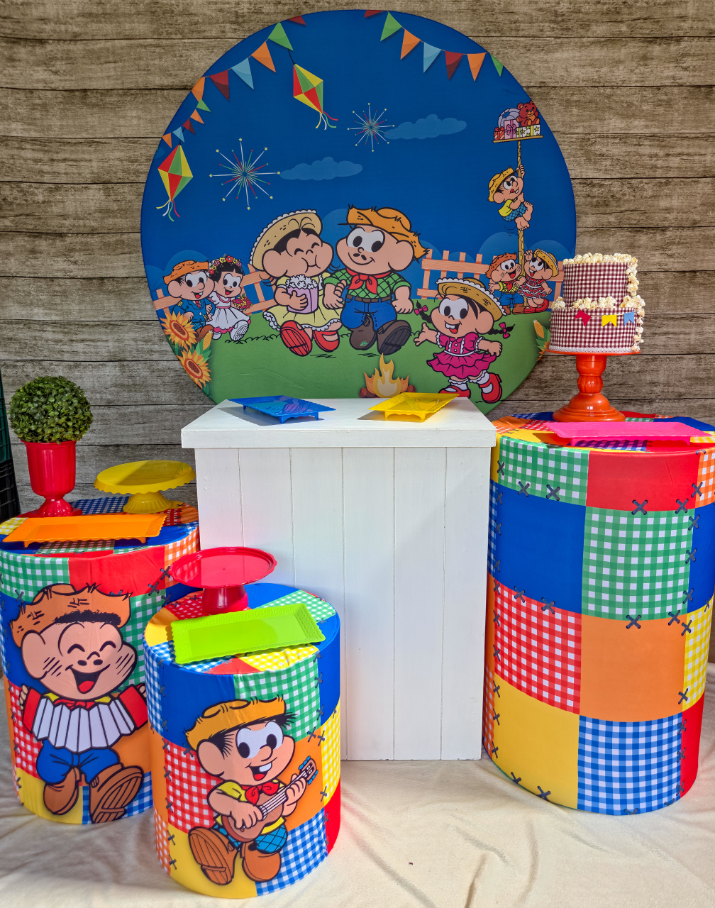 Festa Junina Turma da Mônica - Kit Prata - Anelan Artes e Decorações