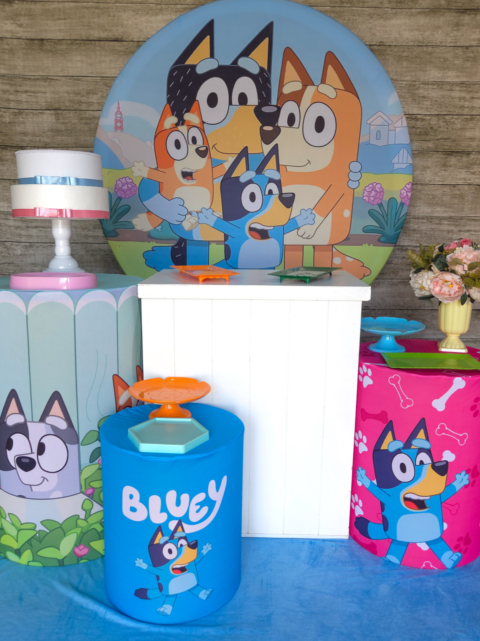 Bluey -Kit Prata - Anelan Artes e Decorações