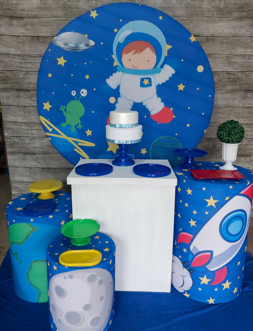 Astronauta - Kit Prata - Anelan Artes e Decorações