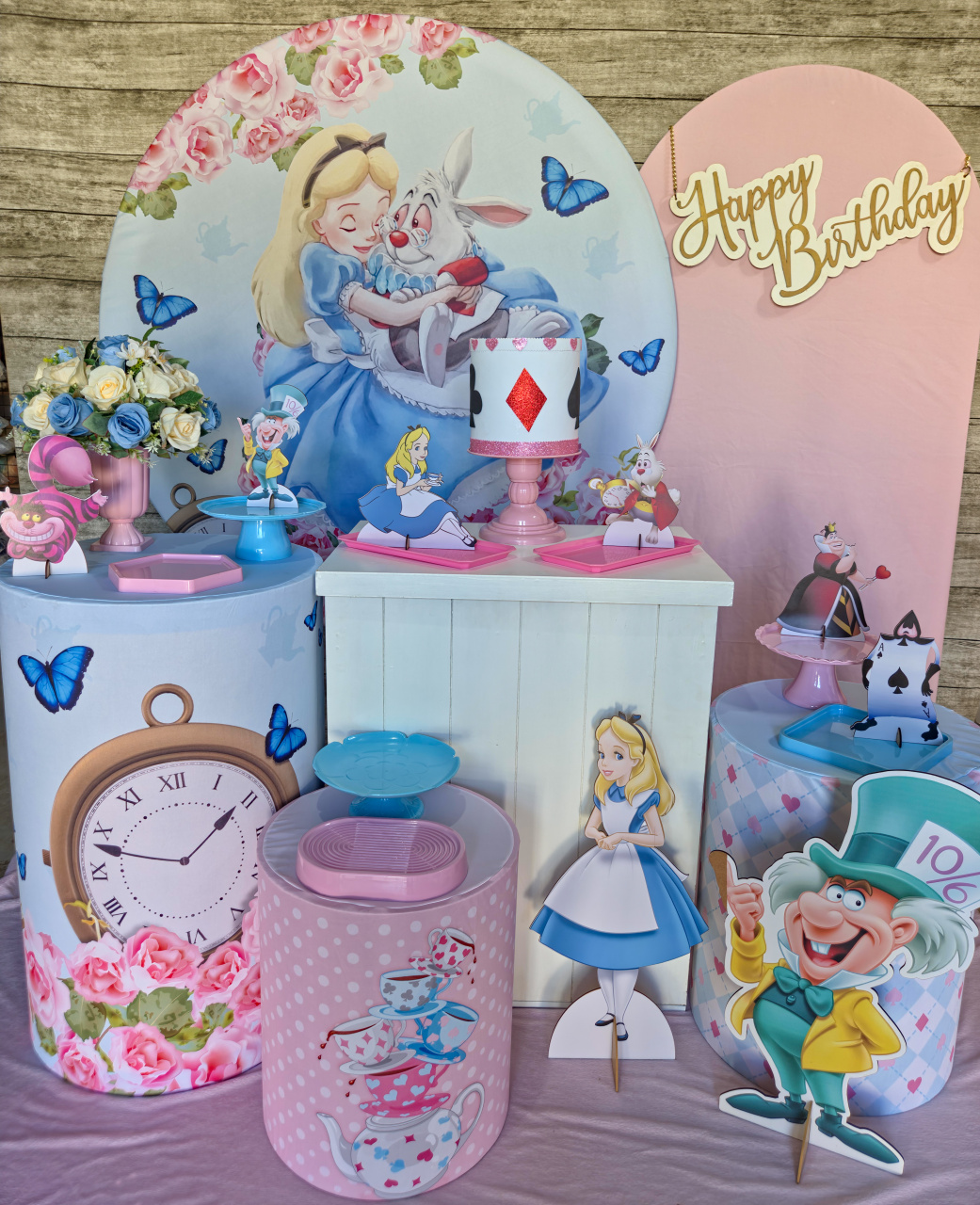 Alice No País das Maravilhas - Kit Ouro - Anelan Artes e Decorações
