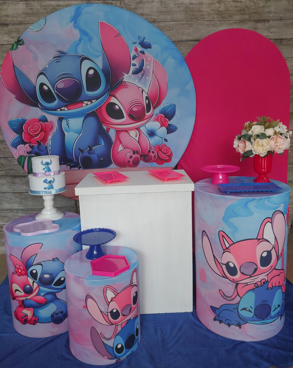 Stitch E Angel - Kit Ouro - Anelan Artes e Decorações