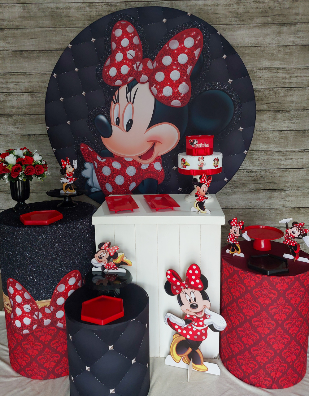 Minnie - Kit Prata - Anelan Artes e Decorações