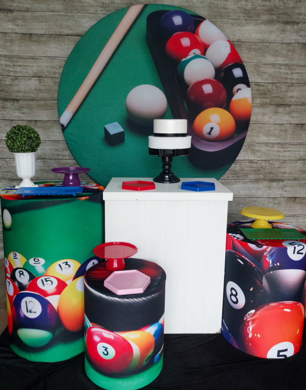Sinuca - Kit Prata - Anelan Artes e Decorações