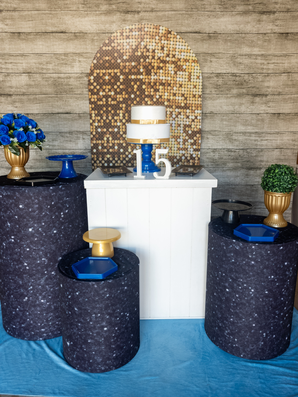 Dourado Com Gliter - Kit Prata - Anelan Artes e Decorações