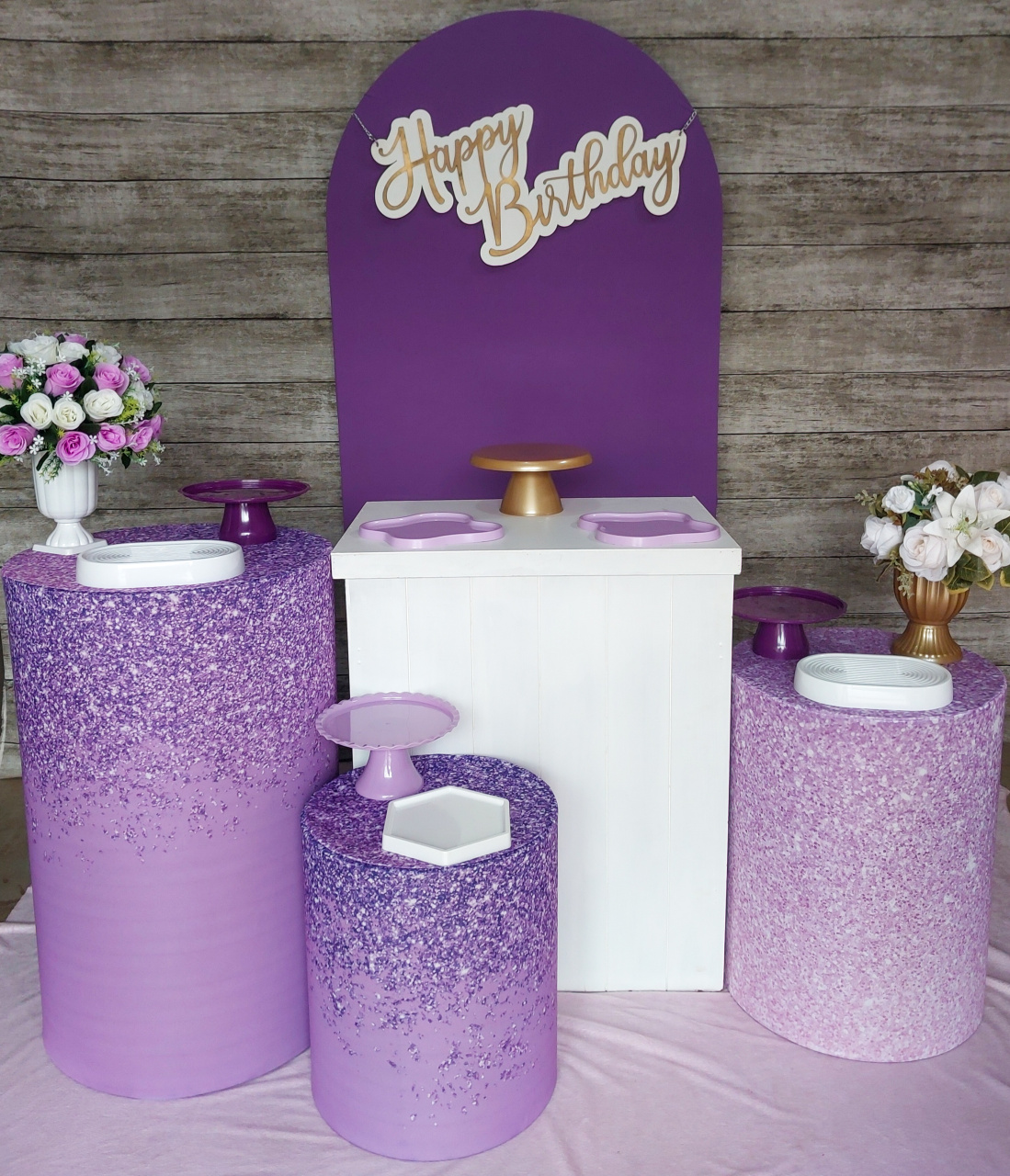 Roxo - Kit Prata - Anelan Artes e Decorações
