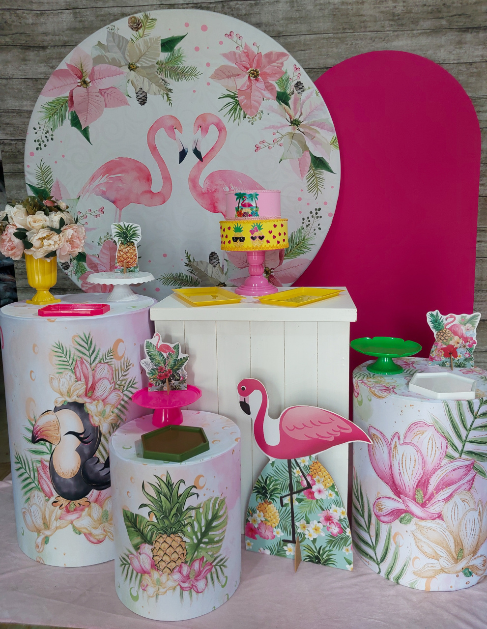 Flamingo - Kit Ouro - Anelan Artes e Decorações