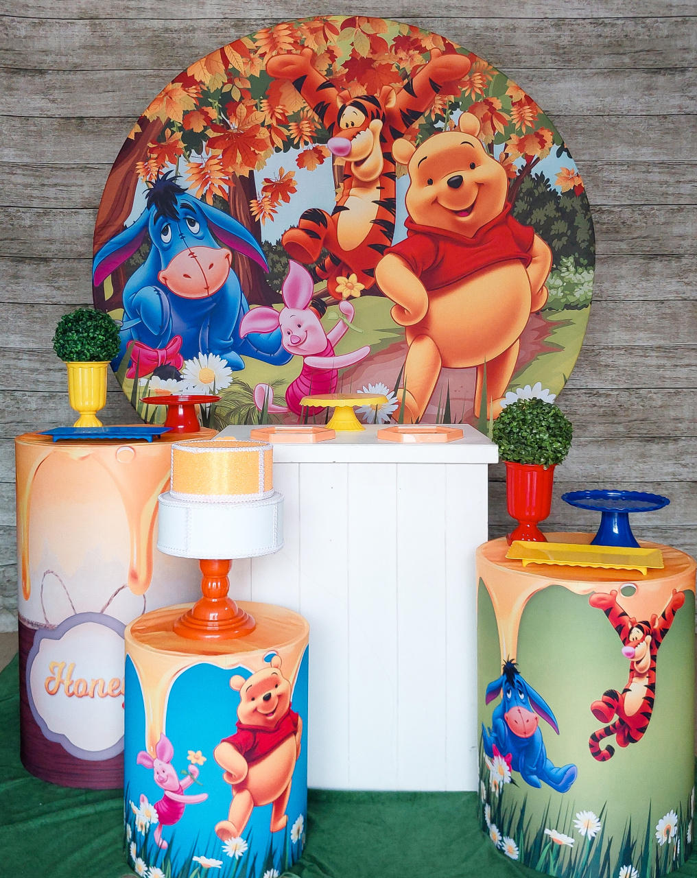Ursinho Pooh - Kit Prata - Anelan Artes e Decorações