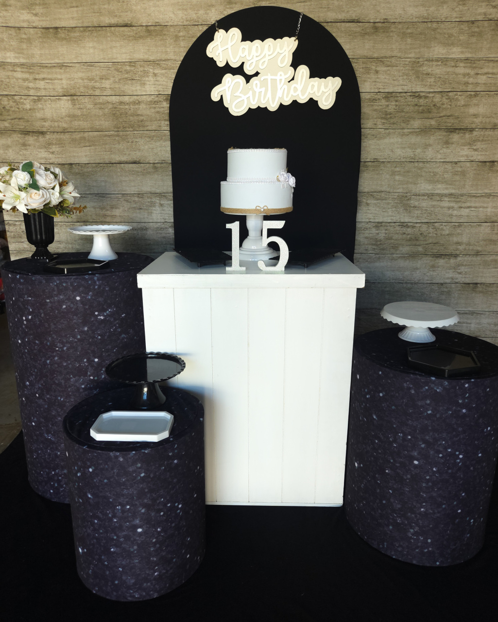 Preto E Branco - Kit Prata - Anelan Artes e Decorações