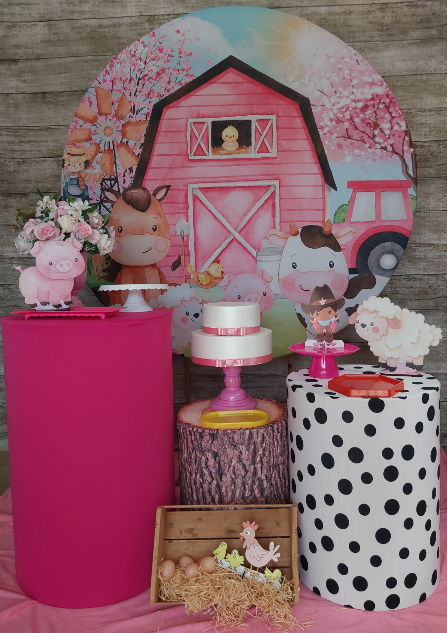 Fazendinha Rosa - Kit Promocional - Anelan Artes e Decorações