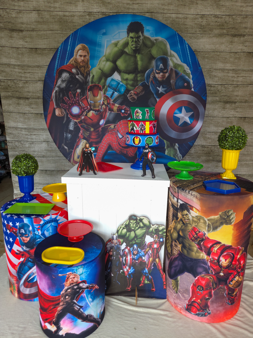 Vingadores - Kit Prata - Anelan Artes e Decorações