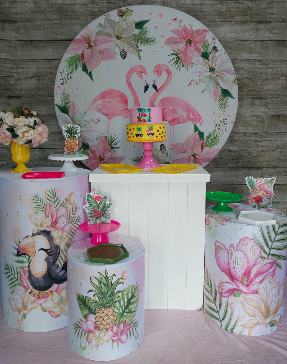 Flamingo - Kit Prata - Anelan Artes e Decorações