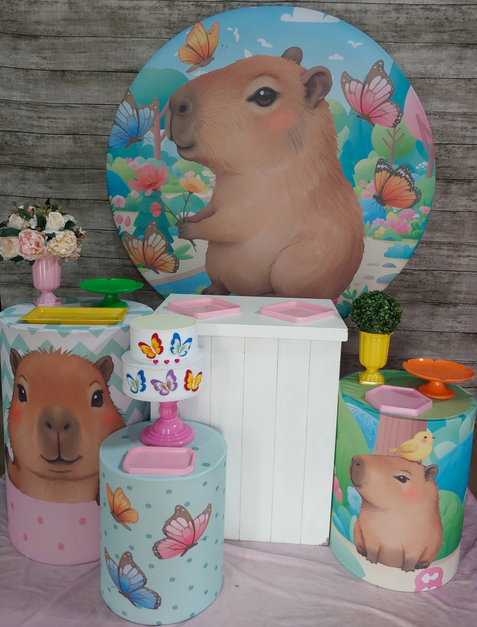 Capivara - Kit Prata - Anelan Artes e Decorações