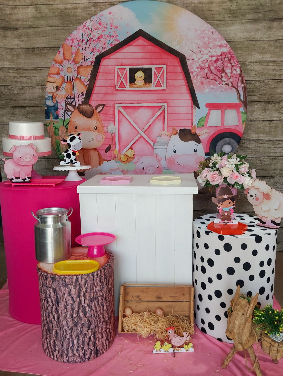 Fazendinha Rosa - Kit Prata - Anelan Artes e Decorações