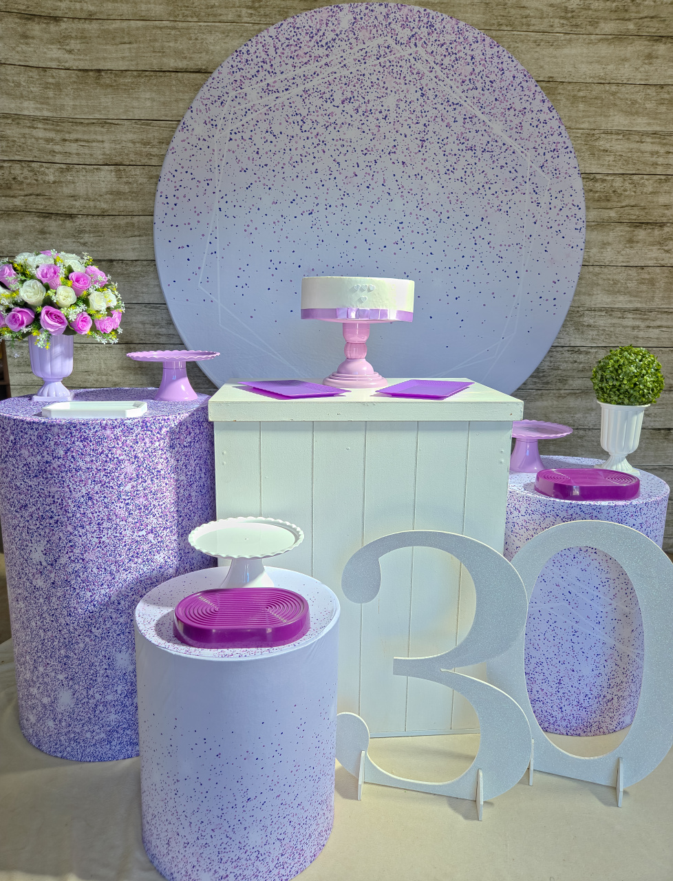 Confete Lilás - Kit Prata - Anelan Artes e Decorações