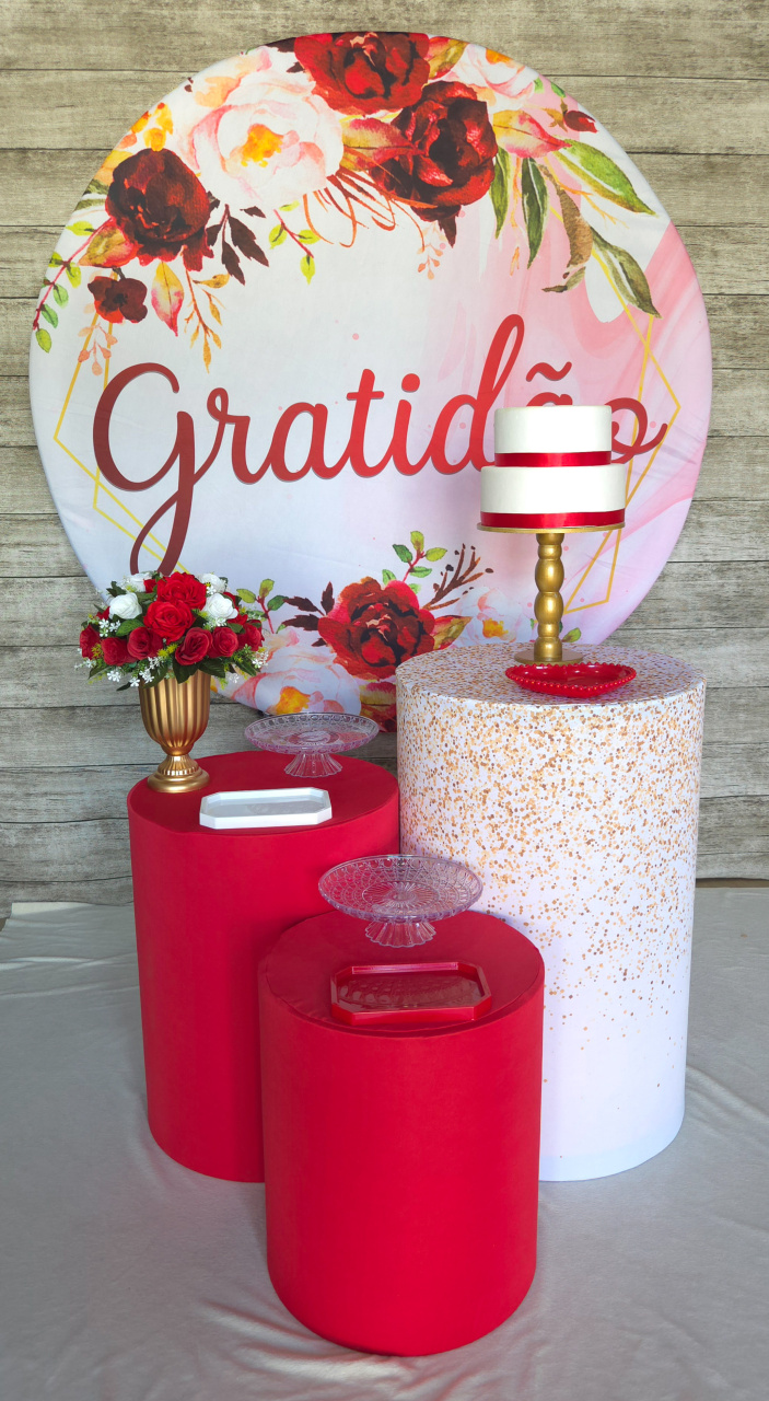 Gratidão Vermelho - Kit Promocional - Anelan Artes e Decorações
