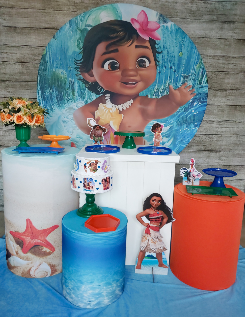 Moana Baby - Kit Prata - Anelan Artes e Decorações
