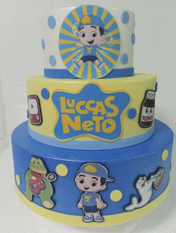 Bolo Fake Lucas Neto - Decore com amor 