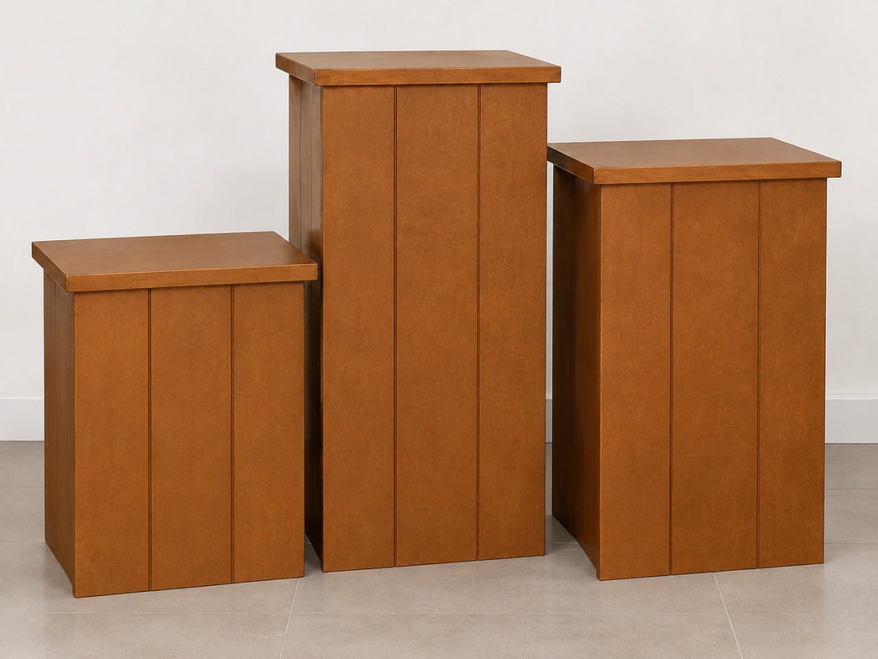 Trio de Mesa Marrom - Decore com amor 