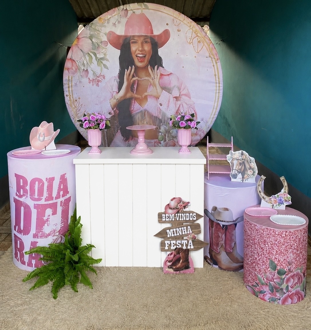 Kit Ana Castela Country Rosa - Decore com amor 