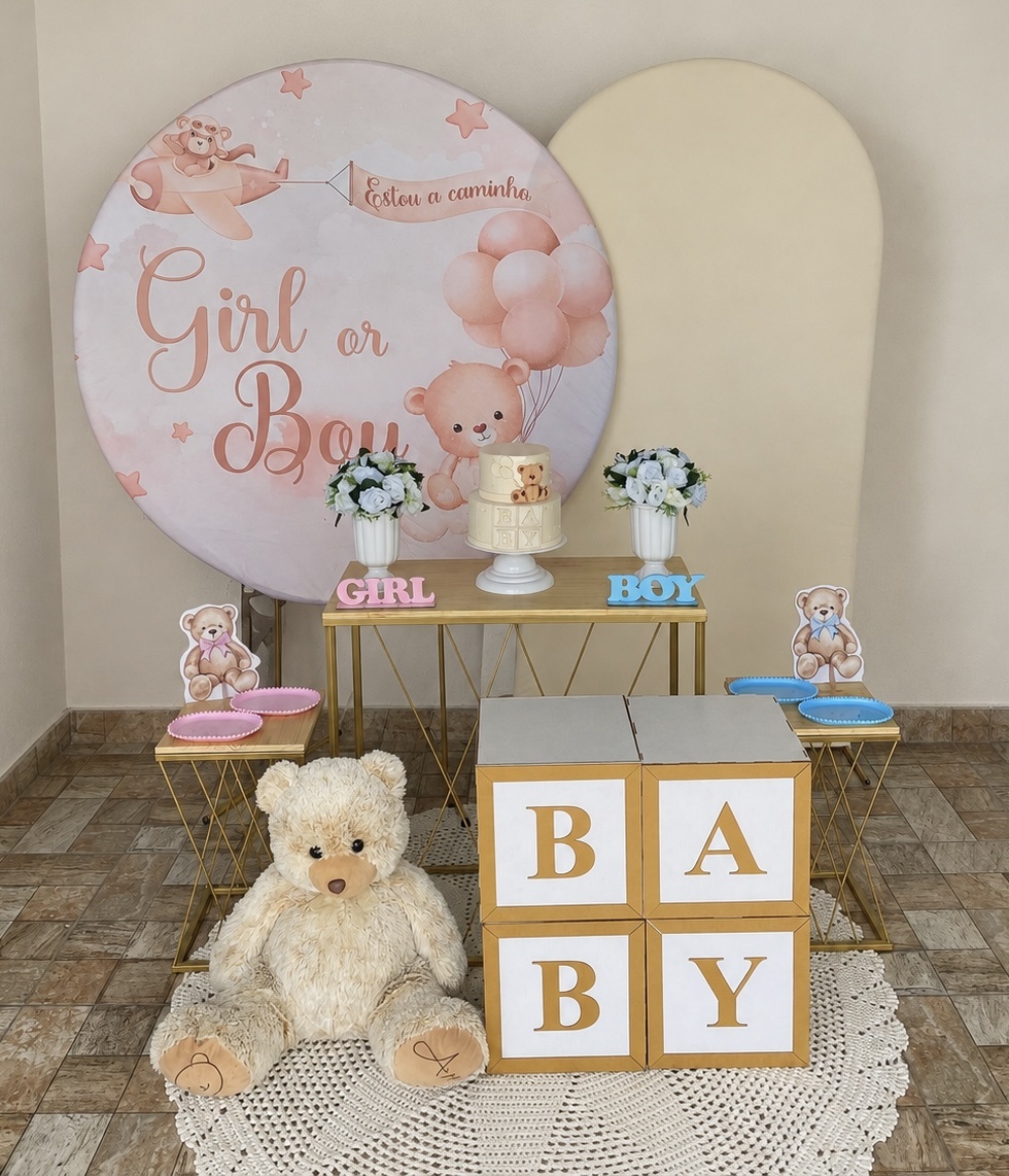 Kit Chá Revelação Ursinho - Decore com amor 