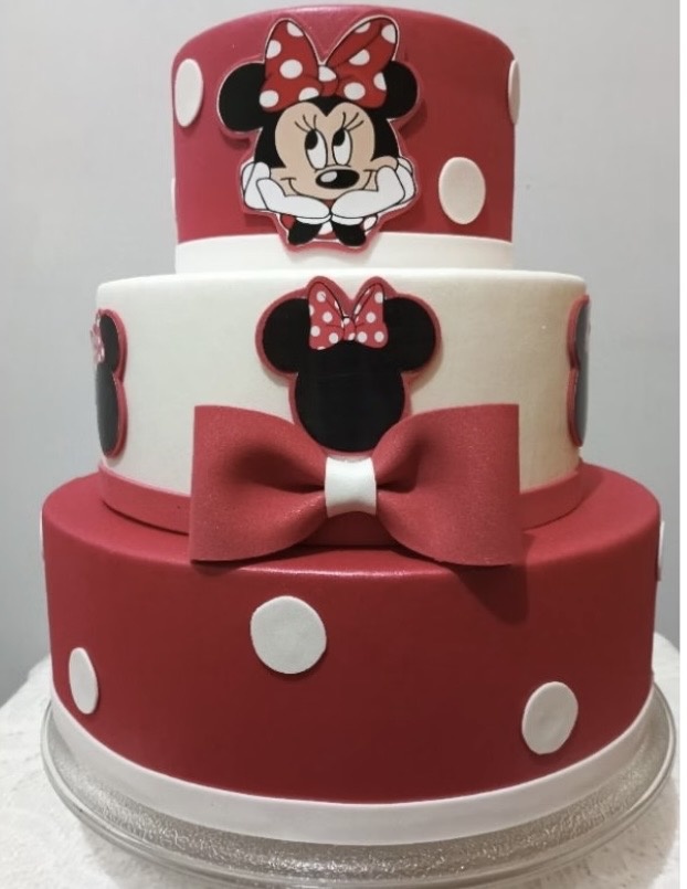 Bolo Fake Minnie Vermelha - Decore com amor 