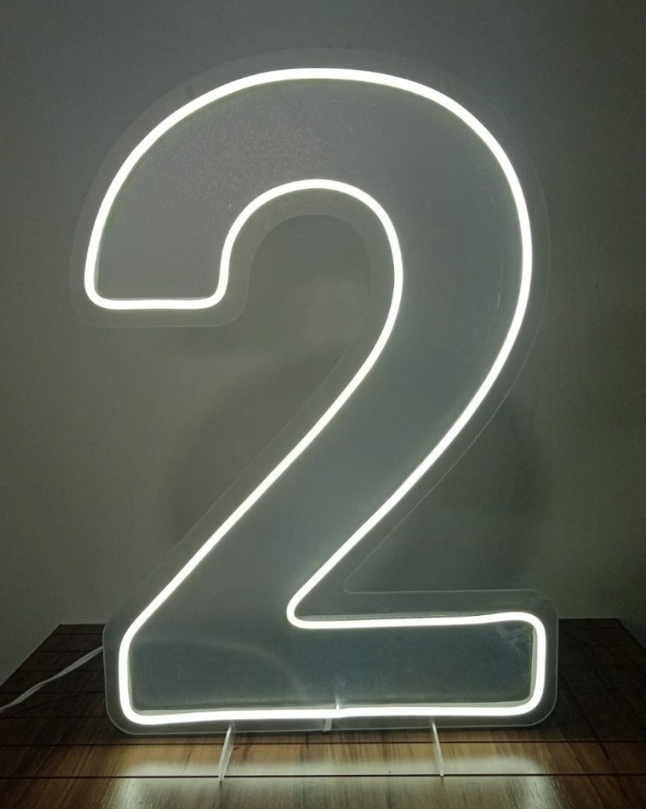 Número 2 de Led - Decore com amor 