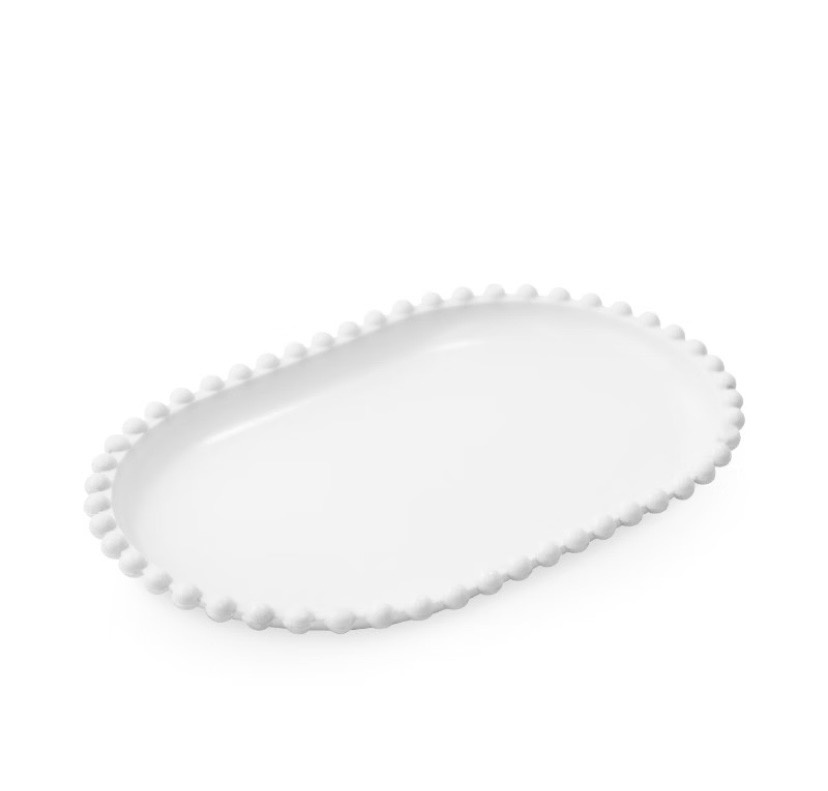 Bandeja Branca Pérola Pequena - Decore com amor 