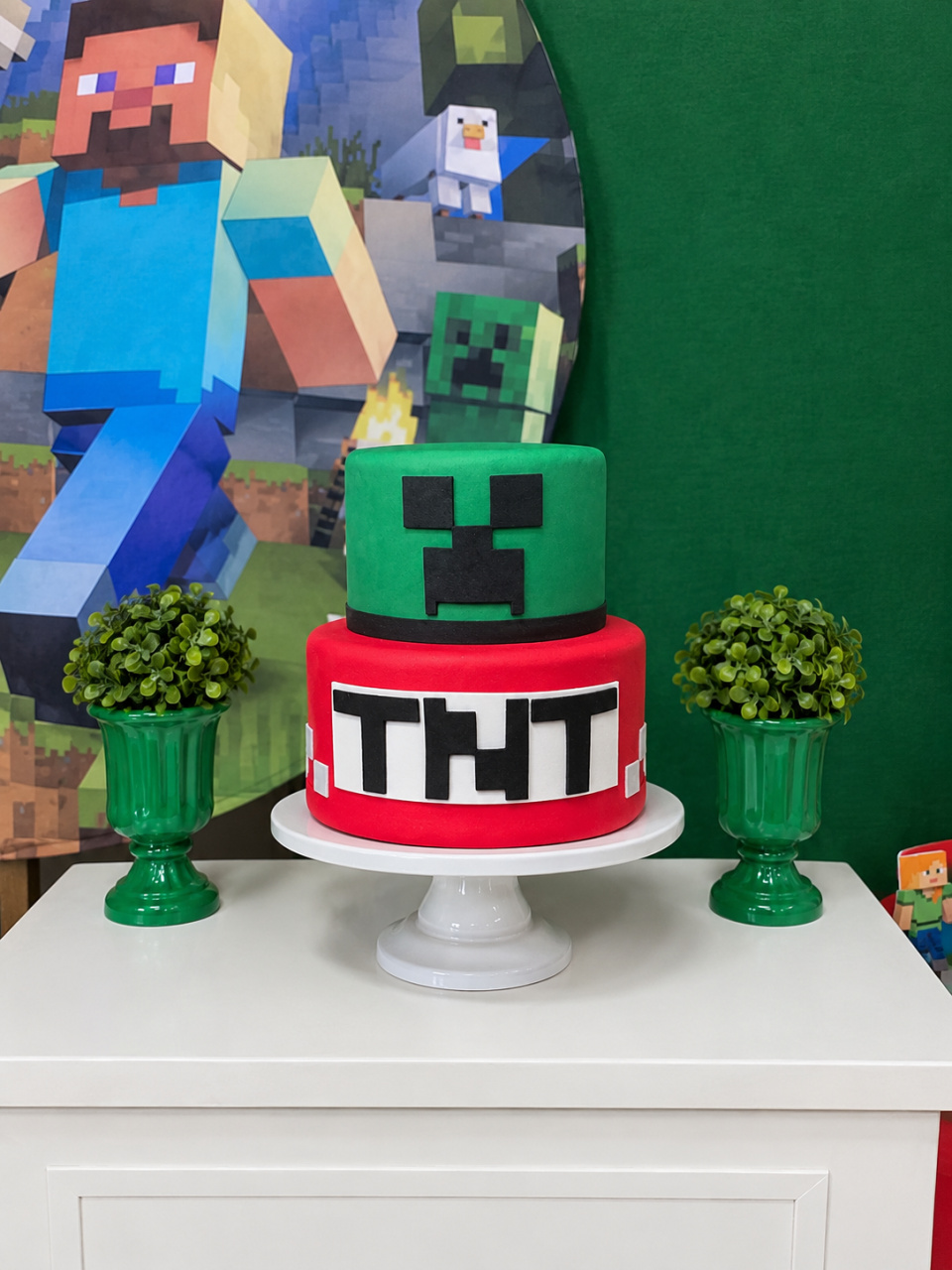 Bolo Fake Minecraft - Decore com amor 