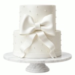 Bolo Fake Laço E Pérolas - imagem 1