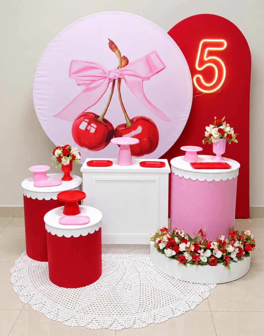 Kit Luxo Cerejinha Do Nosso Bolo G - Rosane Fernandes Festas 