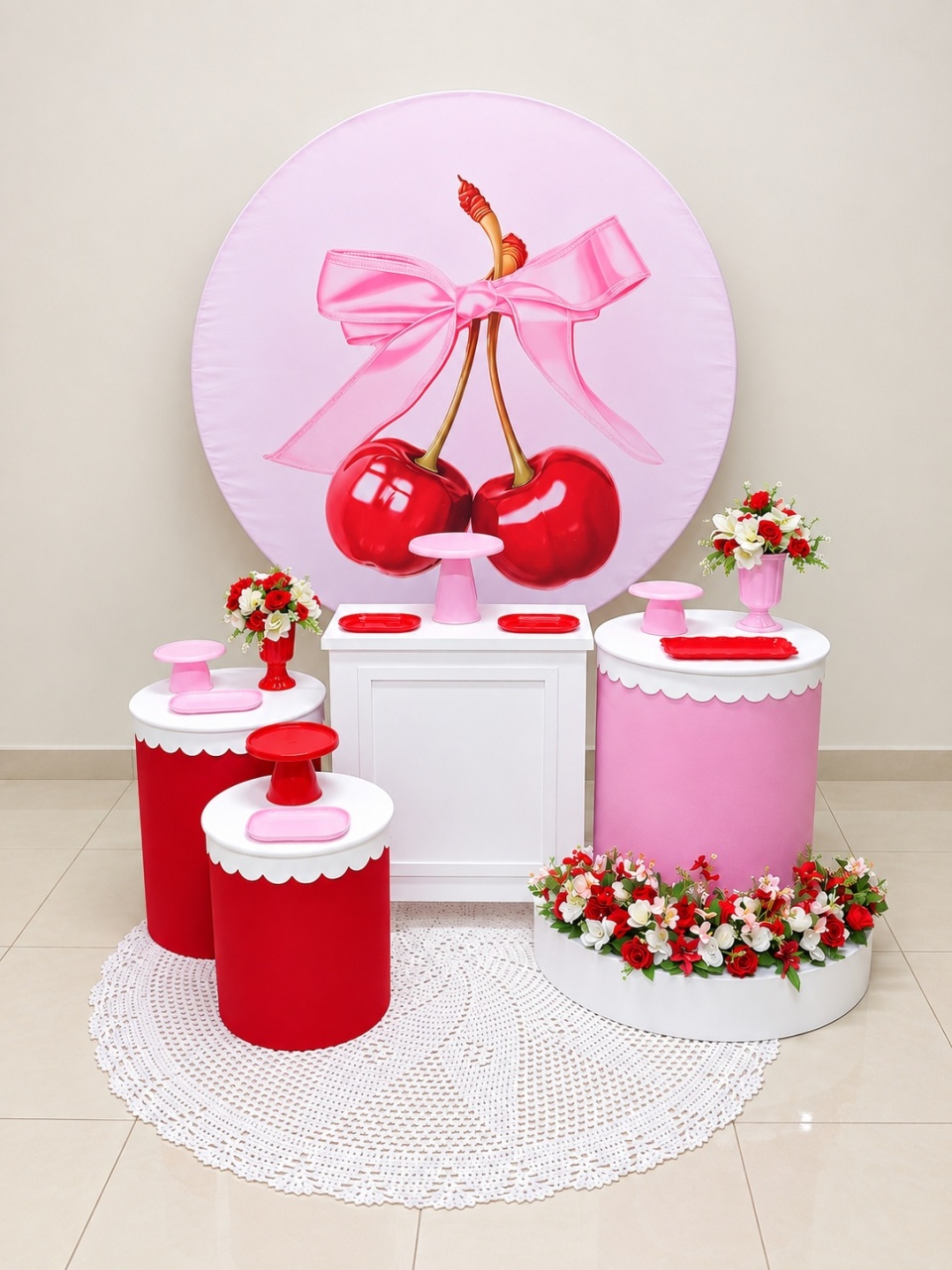 Kit Luxo Cerejinha Do Nosso Bolo M - Rosane Fernandes Festas 