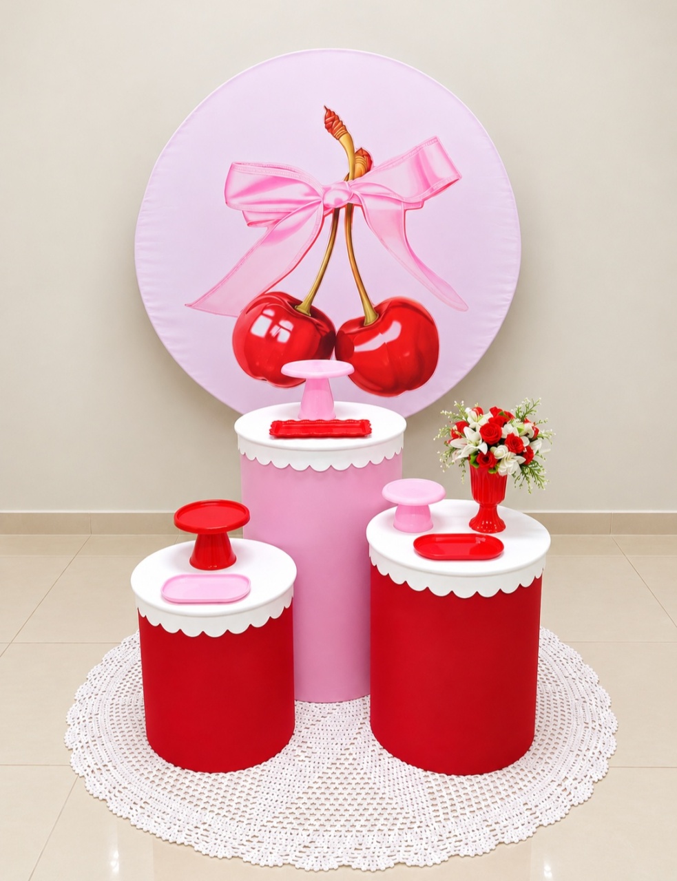 Kit Luxo Cerejinha Do Nosso Bolo P - Rosane Fernandes Festas 