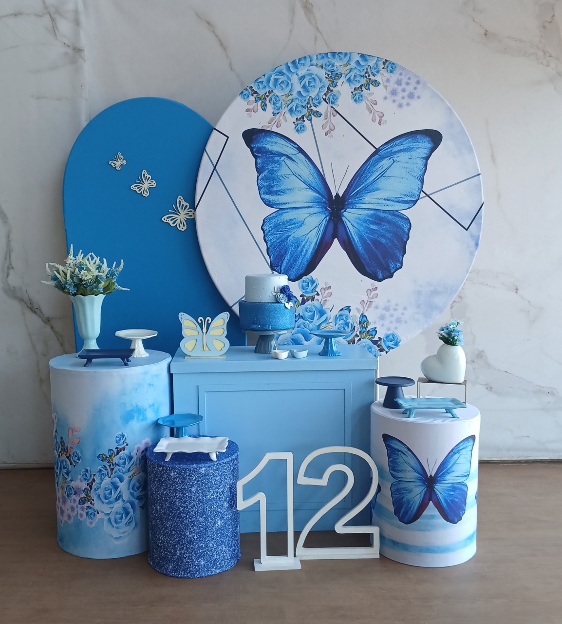  Kit Diamante Borboleta Azul - Cantinho da Cris Reis