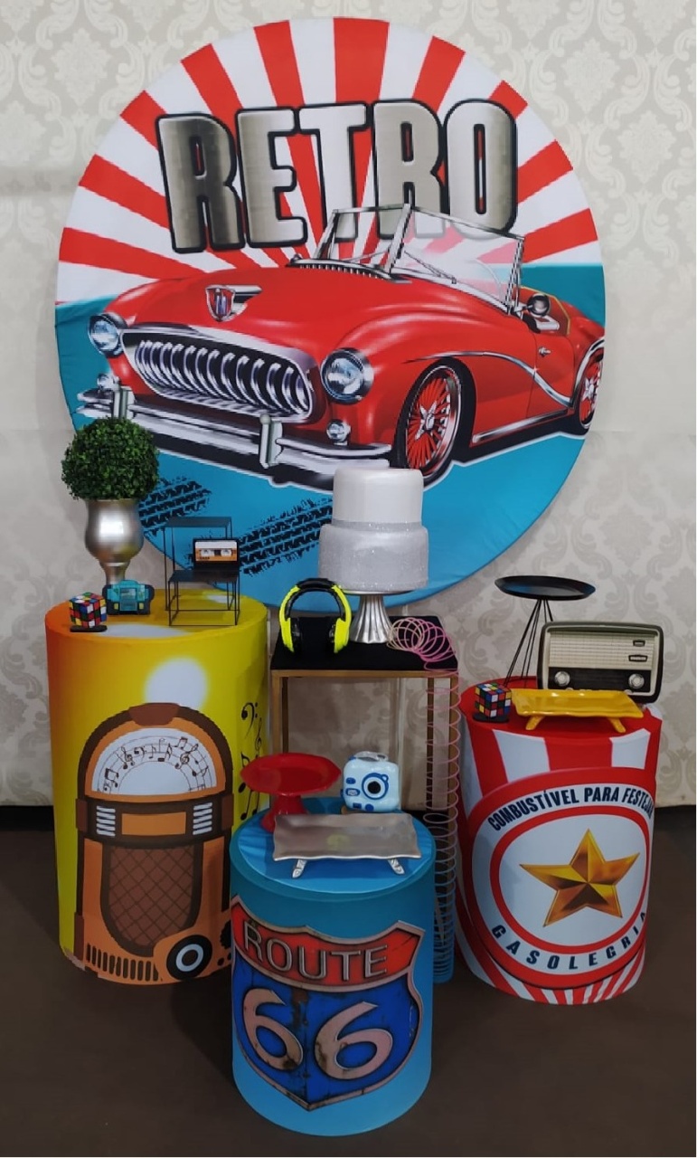 Kit Ouro Tema Retrô - Cantinho da Cris Reis