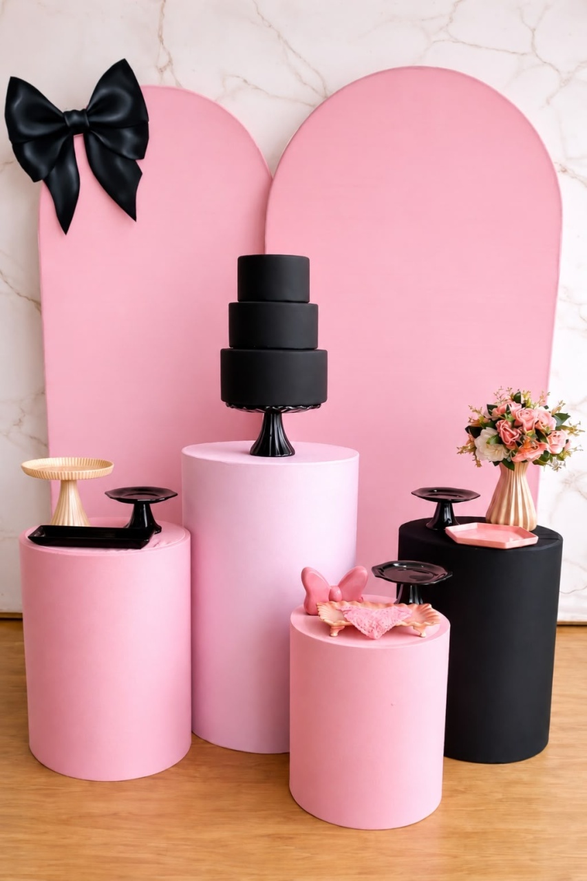 Chá Lingerie Rosa E Preto - Cantinho da Cris Reis